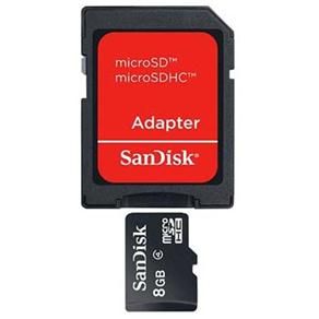 Cartão de Memória Sandisk Micro SD Classe 4 + Adaptador - 8G